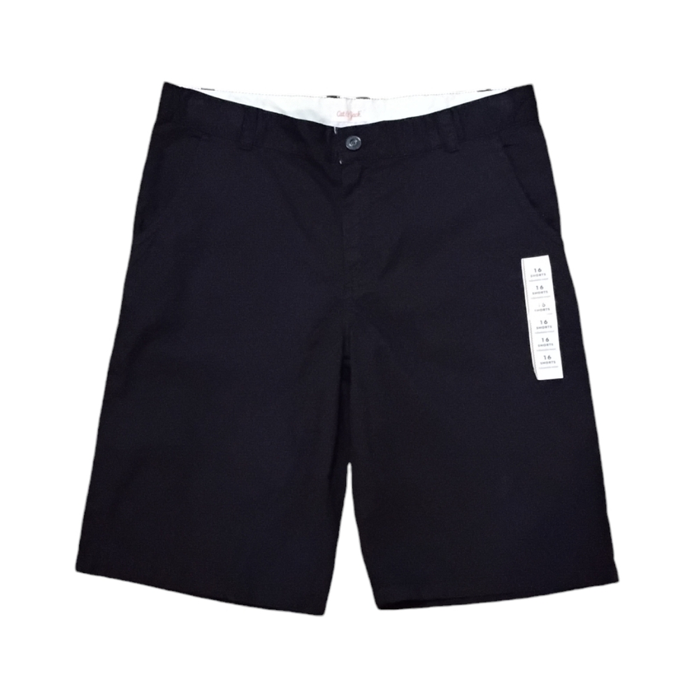 NEW  Cat & Jack Black Adjustable Waist Shorts Boys Size 16
